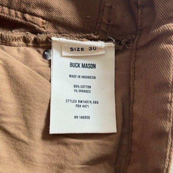 NWT Women's Buck Mason Ridge Twill Rider Pant in Tobacco size 30 - Sold Out! - Picture 4 of 8
